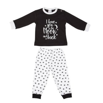 Baby pyjama To The Moon Zwart