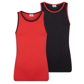 2-Pack Mix&amp;Match Meisjes hemd Rood/Zwart