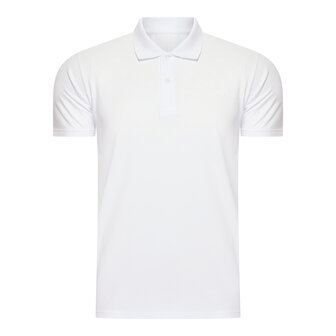 Beeren Heren Polo Izaak Pique Korte Mouw Wit
