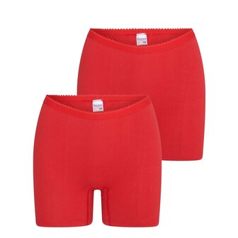 2-pack Dames boxershort softly met lange pijp Rood