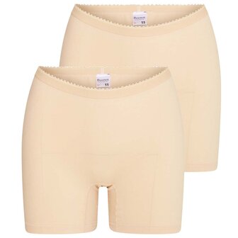 2-pack Dames boxershort softly met lange pijp Beige
