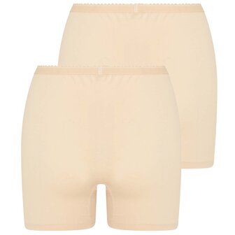 2-pack Dames boxershort softly met lange pijp Beige