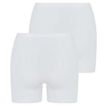 2-pack Dames boxershort Softly met lange pijp Wit