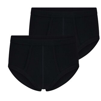 2-pack Beeren Heren slip met gulp M3000 Zwart