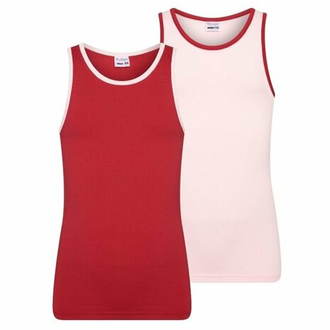 2-Pack Mix&Match Meisjes hemd L.Roze/D.Rood