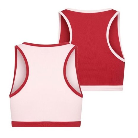 2-Pack Mix&Match Meisjes hesjes L.Roze/D.Rood