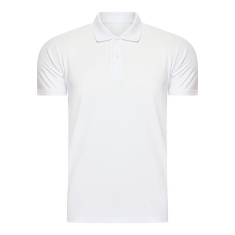 Beeren Heren Polo Izaak Pique Korte Mouw Wit
