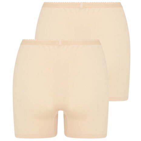2-pack Dames boxershort softly met lange pijp Beige
