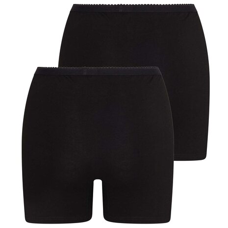 2-pack Dames boxershort softly met lange pijp zwart