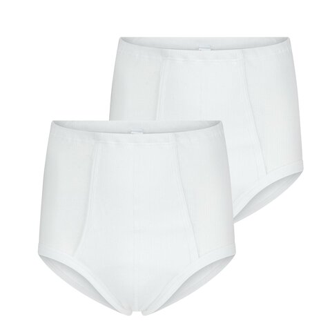 2-pack Beeren Heren tailleslip Startex met gulp Wit