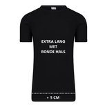 Extra lang heren T-shirt met O-hals M3000 Zwart