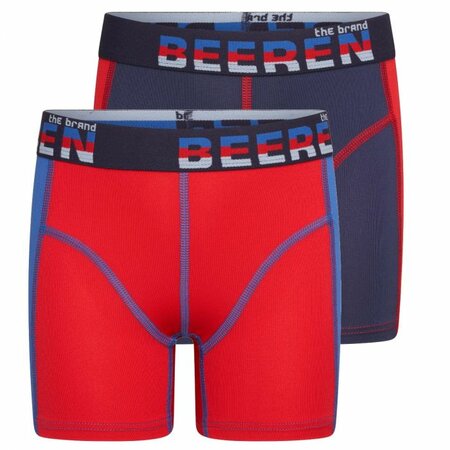 Beeren 2-Pack Jongens boxershorts Mix&Match Blauw/Rood