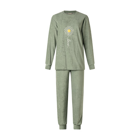 Lunatex dames pyjama badstof green