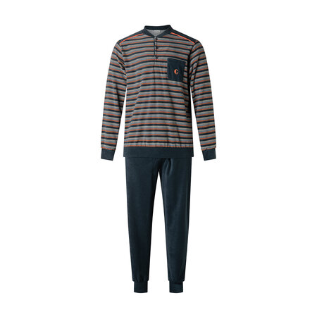 Heren pyjama Gentlemen badstof knoop