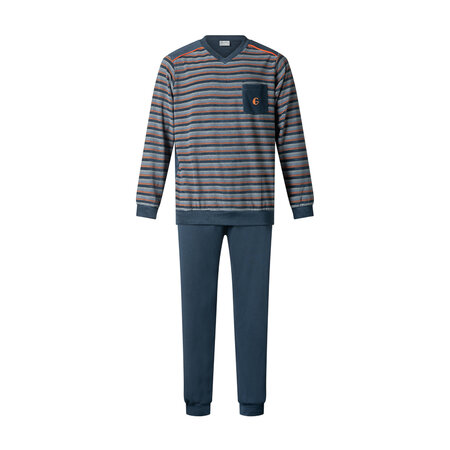 Heren pyjama Gentlemen badstof V-hals