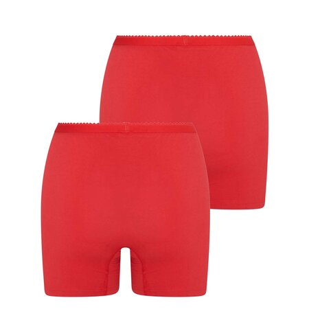 2-pack Dames boxershort softly met lange pijp Rood