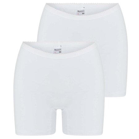 2-pack Dames boxershort Softly met lange pijp Wit