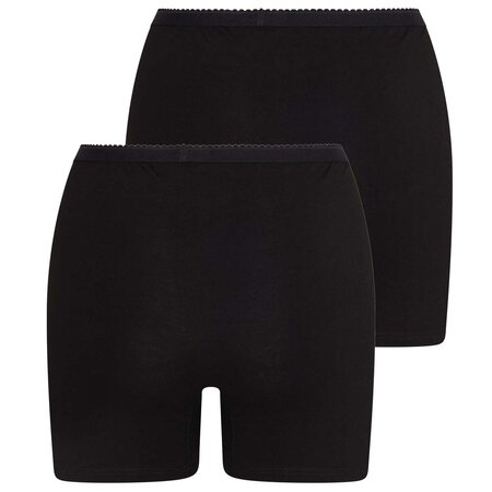 2-pack Dames boxershort softly met lange pijp zwart