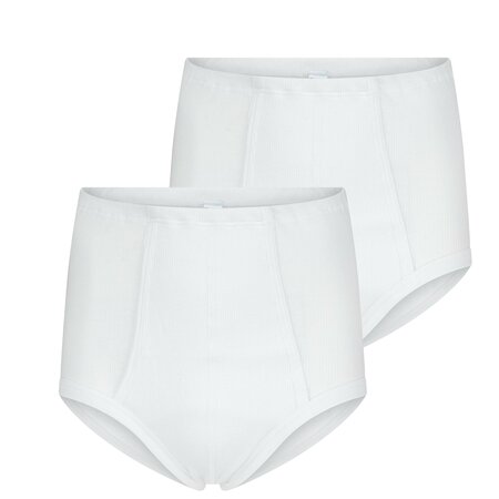 2-pack Beeren Heren tailleslip Startex met gulp Wit