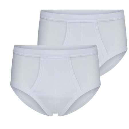 2-pack Beeren Heren slip met gulp M3000 Wit